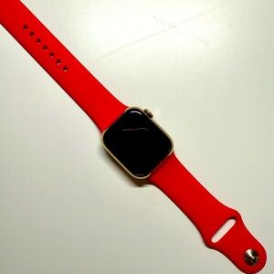 Red Silicone Apple Watch Band